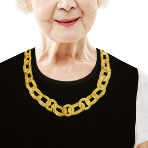 Classy Pal, Adult Bibs for Women, Dress ‘n Dine Clothing Protector for Eating, Senior Adult Bib Terry Cloth Crumb Catcher(Bakelite Necklace)