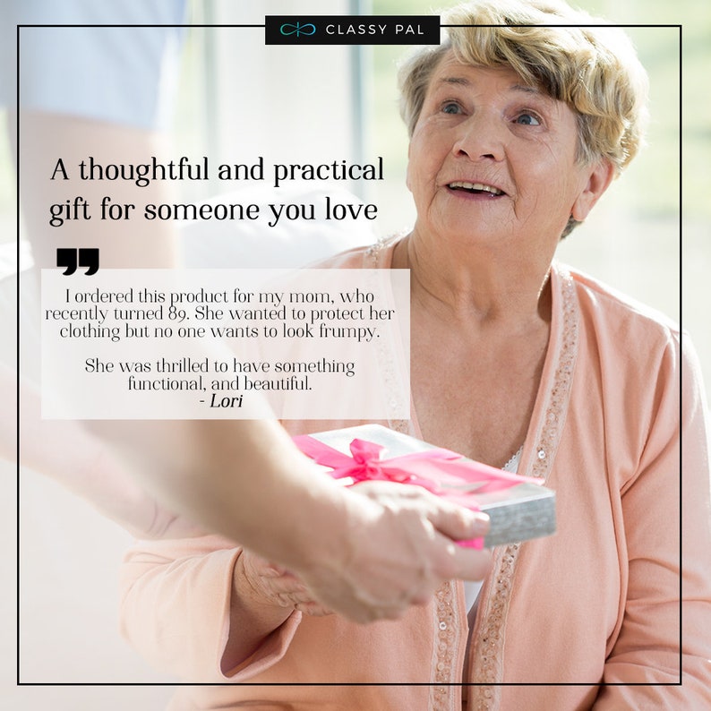 Classy Pal Adult Bib for Women with Embroidered Design image 7