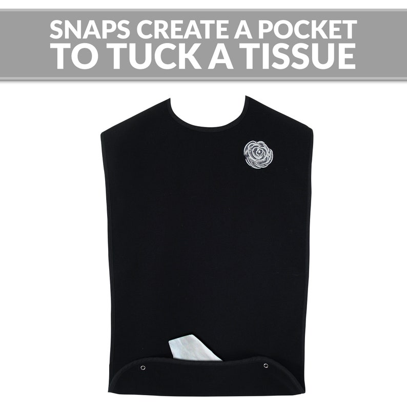 Classy Pal Adult Bib for Women with Embroidered Design. image 4