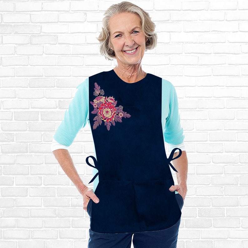 thumbnail image 2 of Waterproof Apron TFTAFAN Cobbler Apron Unisex Apron With 2 Deep Pockets Art Smock For Painting Cleaning Artiest Apron Work Kitchen, Black, 1 Cleaning Apron 2 of 11