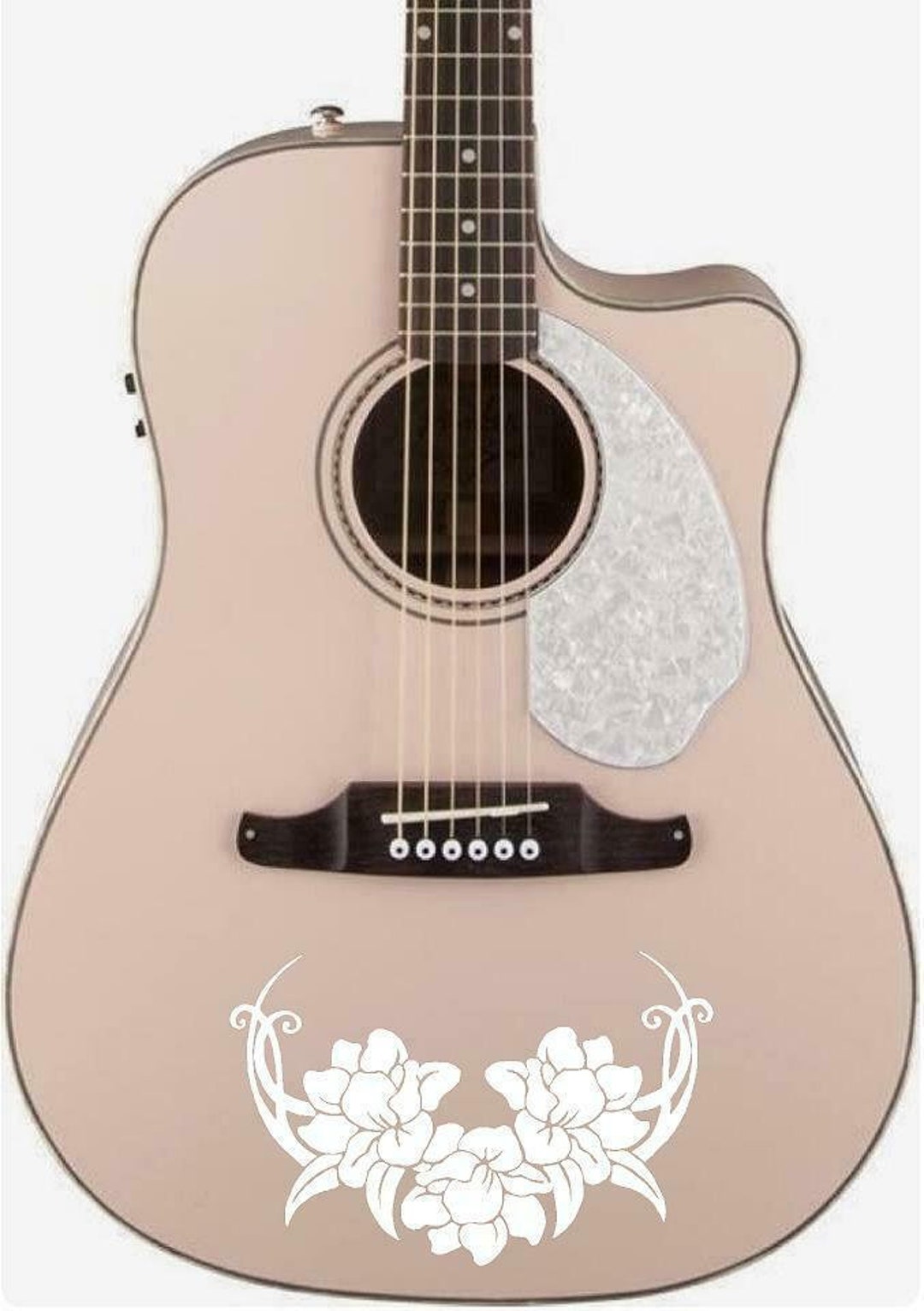 Guitar Body Decal Acoustic Electric Ukulele Floral Decals Etsy