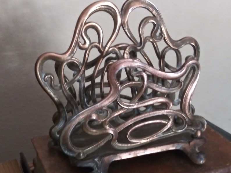 Vintage Brass Letter Holder Vintage Desk Organizer Desk Etsy