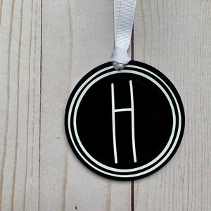 Personalized Acrylic Stocking Tag, Initial Ornaments, Stocking Tags, Custom gift tag, Initial tag, Personalized Gifts, Bachelorette gifts