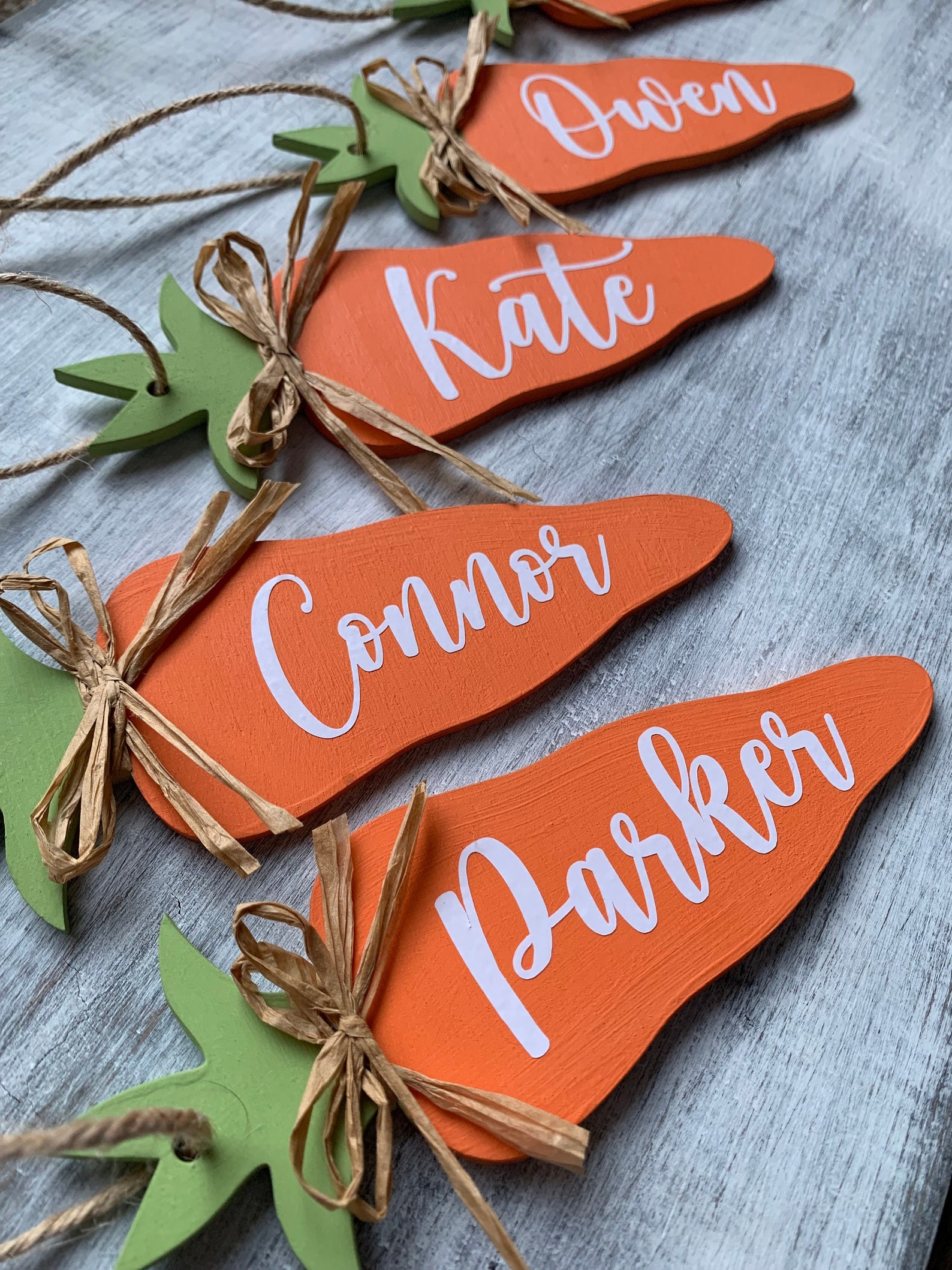 Personalized Easter Basket Name Tag Custom Carrot Tags Etsy
