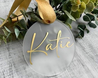 Frosted Personalized Acrylic Name Tags, Seating Chart, Wedding Place Cards, Personalized Gifts, Place Settings, Custom Seating chart