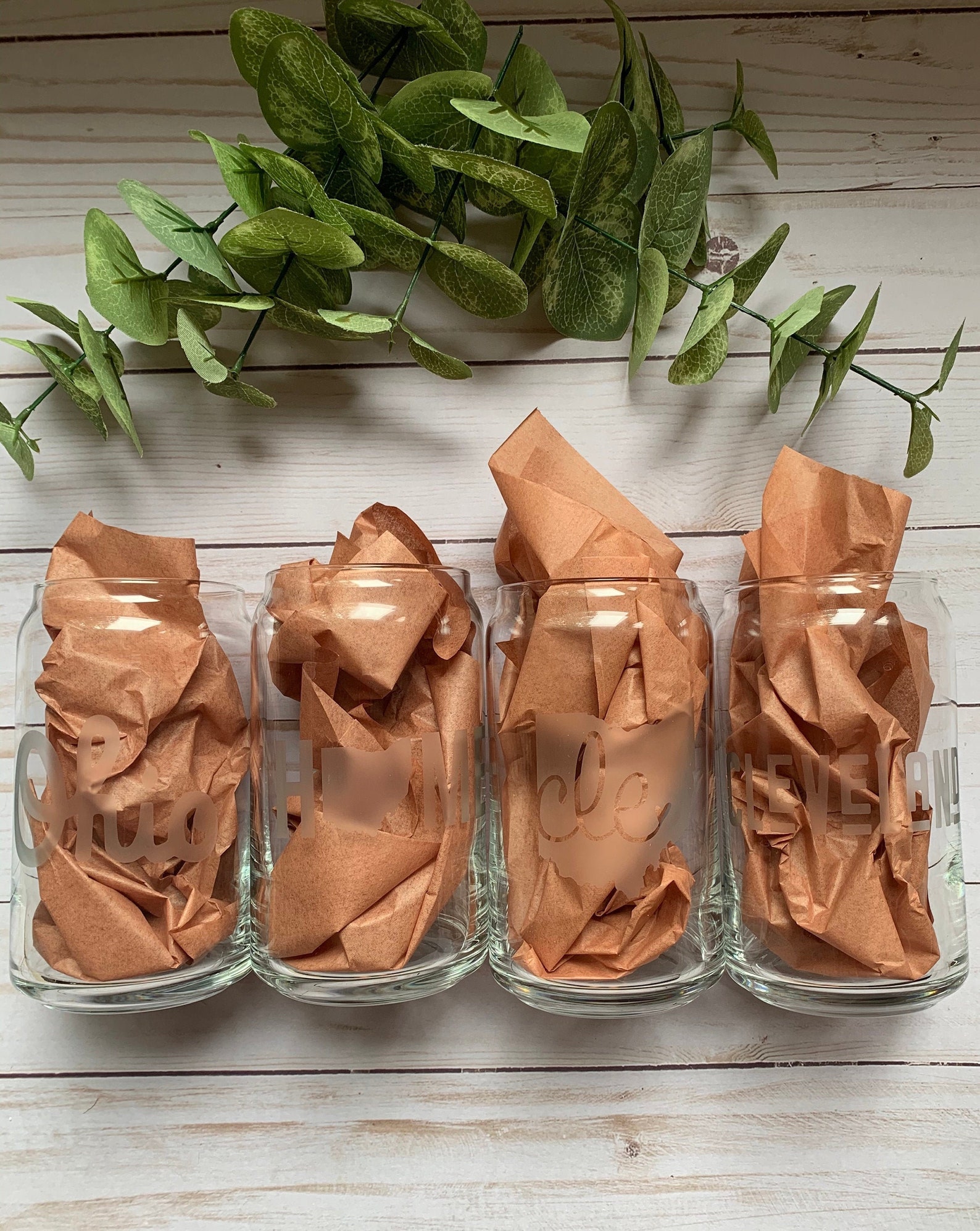 Cleveland Ohio Beer Can Drinking Glasses Cleveland Fan Etsy