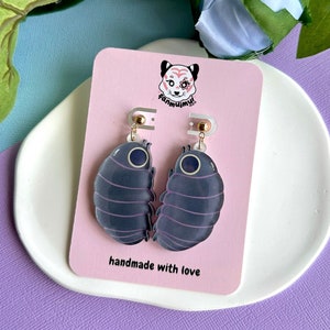 Pill Bug Acrylic Earrings