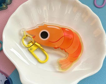 Shrimp 2.5" Acrylic Charm