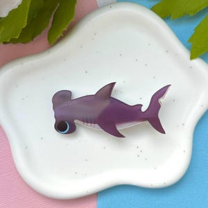 Hammerhead Shark Acrylic Hair Clip