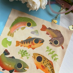 Fish / Trouts Microfiber Cleaning Cloth