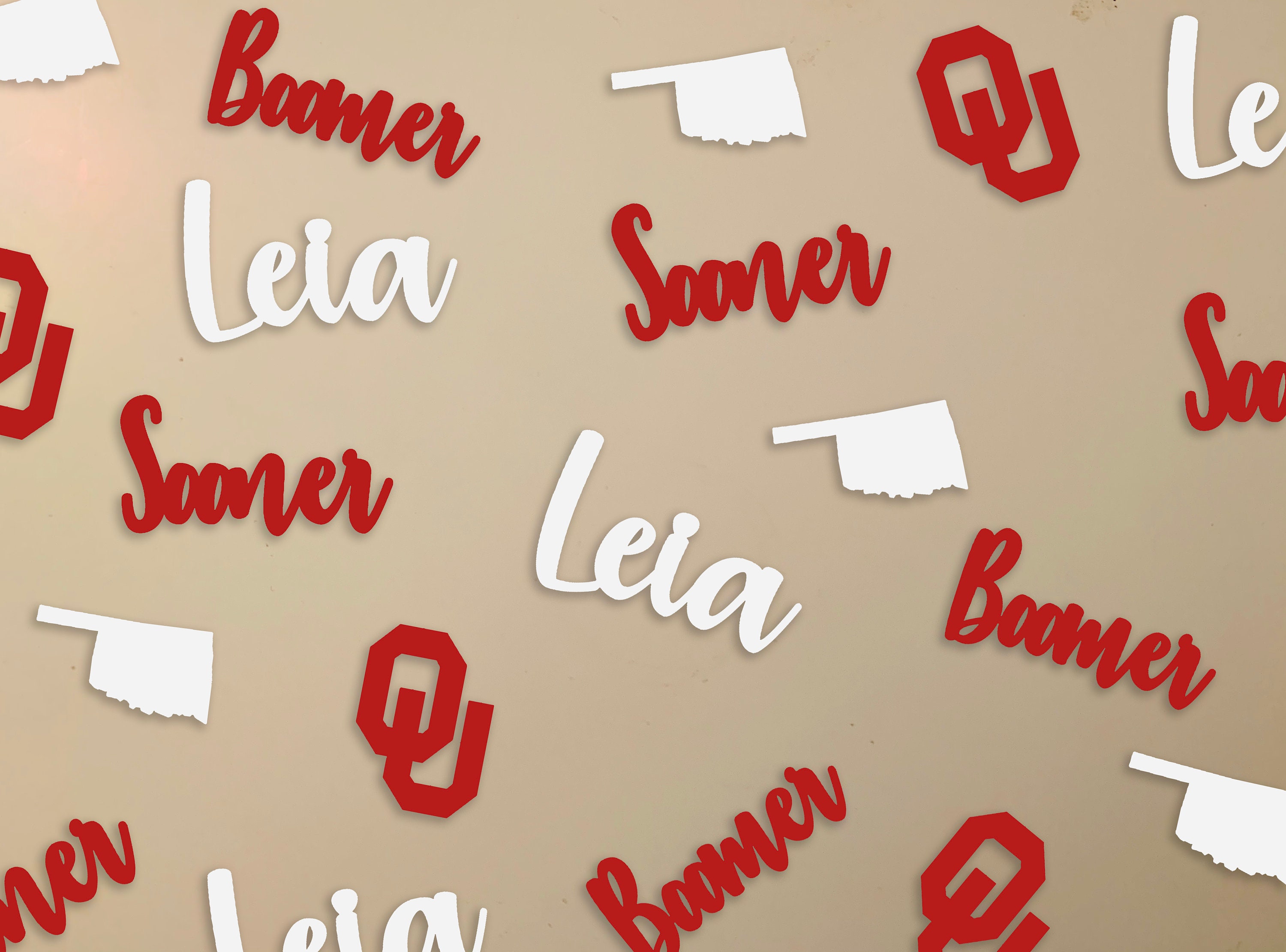University of Oklahoma Personalized Confetti University of Etsy