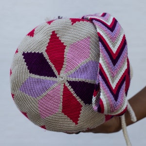 Handmade Wayuu Mochila Bag, Women shoulder Bag, Gift for Her, Boho Crossbody bag, Colombian Wayuu Bag Large, Free Express Shipping