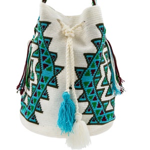 Handmade Artisan Wayuu Bag, Gift for Her, Handmade Crossbody Bag, Wayuu Ethnic Handbag, Handwoven Summer Bag, Colombian Wayuu Mochila