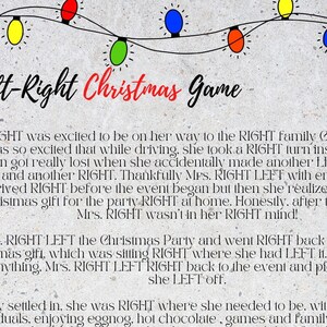 Left-Right Christmas Game