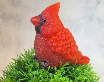 Stocking stuffer Cardinal bird on Boxwood Topiary gift Soap for Mom for grandma gift for Dad Goat milk Soap USA Handmade