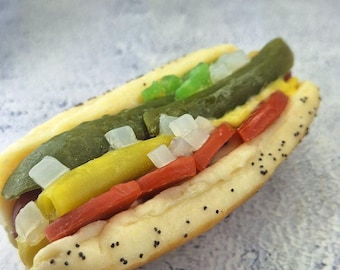Chicago Hot Dog Soap Realistic Food Gift Funny Gag Gift for Him Stocking Stuffer Secret Santa White Elephant Steak Pizza Ramen Food Soap Set