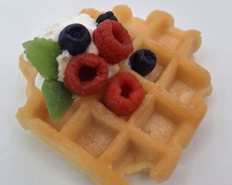 Father's Day Gift Belgian waffle with whipped cream Soap Food soap USA Handmade