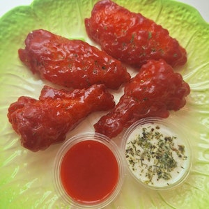 Buffalo wing chicken wings realistic Food Birthday Prank Soap Fun Fake Food Father Mom gift Travel size HandМade
