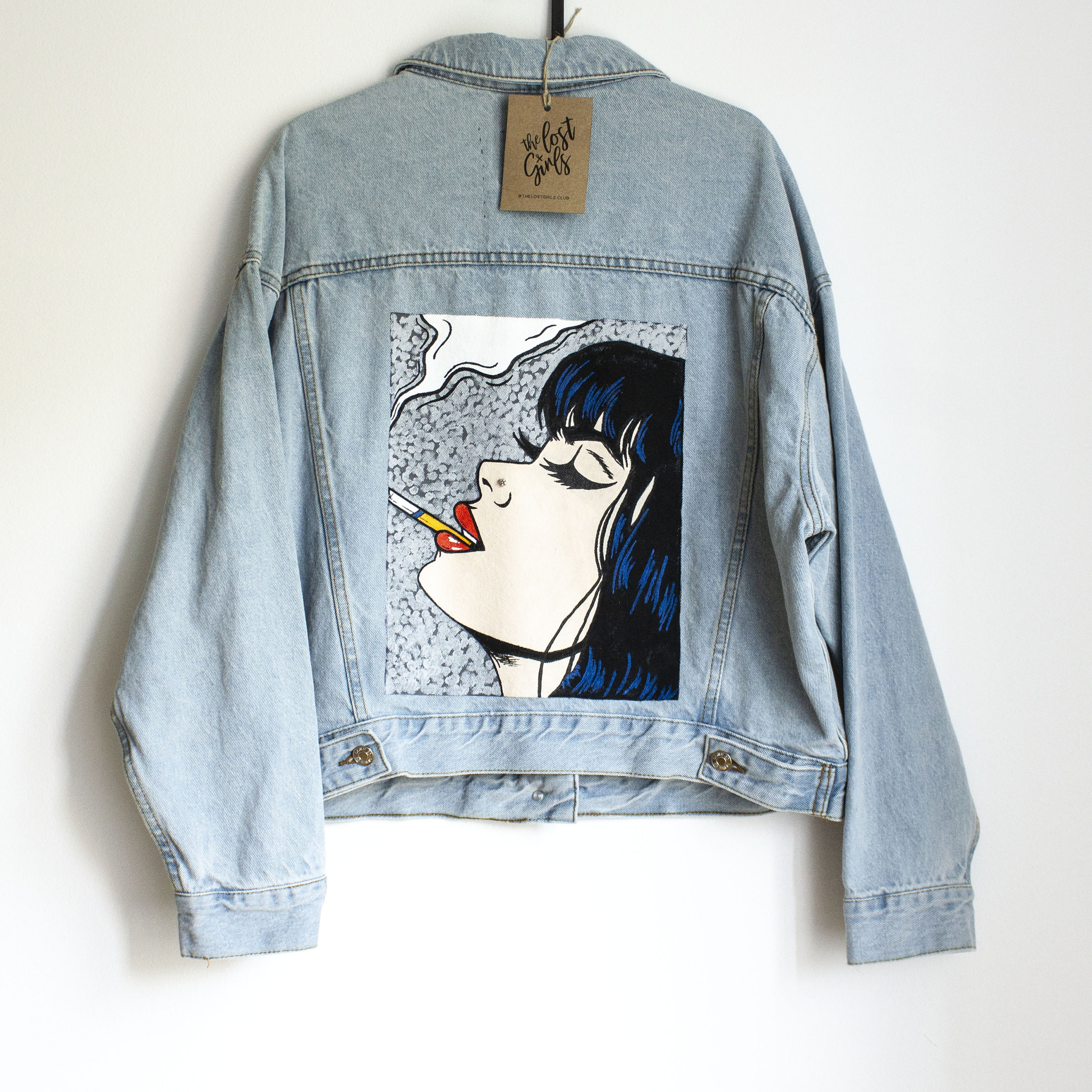 jean jacket with paint
