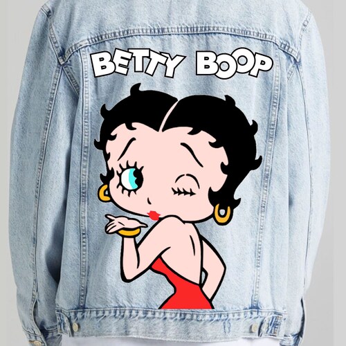 BETTY BOOP Hand Painted Denim Jacket - Etsy