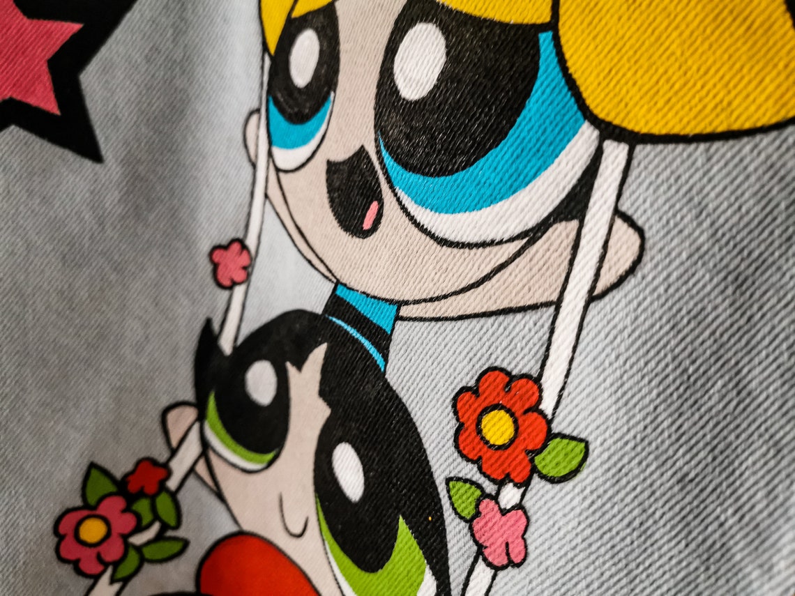 POWERPUFF GIRLS Painted Denim Jacket Etsy