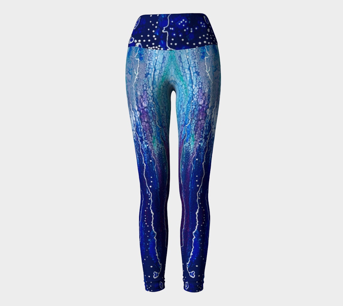 Blue Bubble Yoga Pant Full Length - Etsy