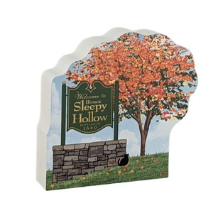 Sleepy Hollow Town Sign, New York, Hudson River Valley, Road Trip, Headless Horseman, Cats Meow Village