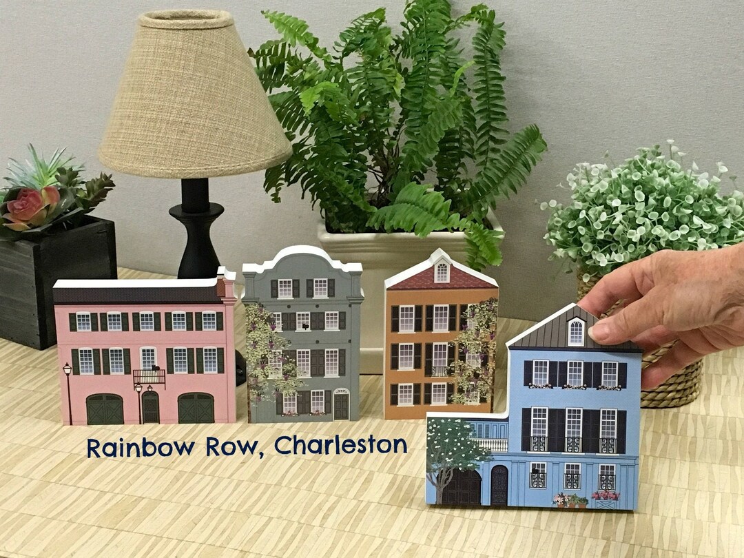 Cats Meow Village Charleston South Carolina, Rainbow Row 5, 7, 8, 10 Collection Etsy