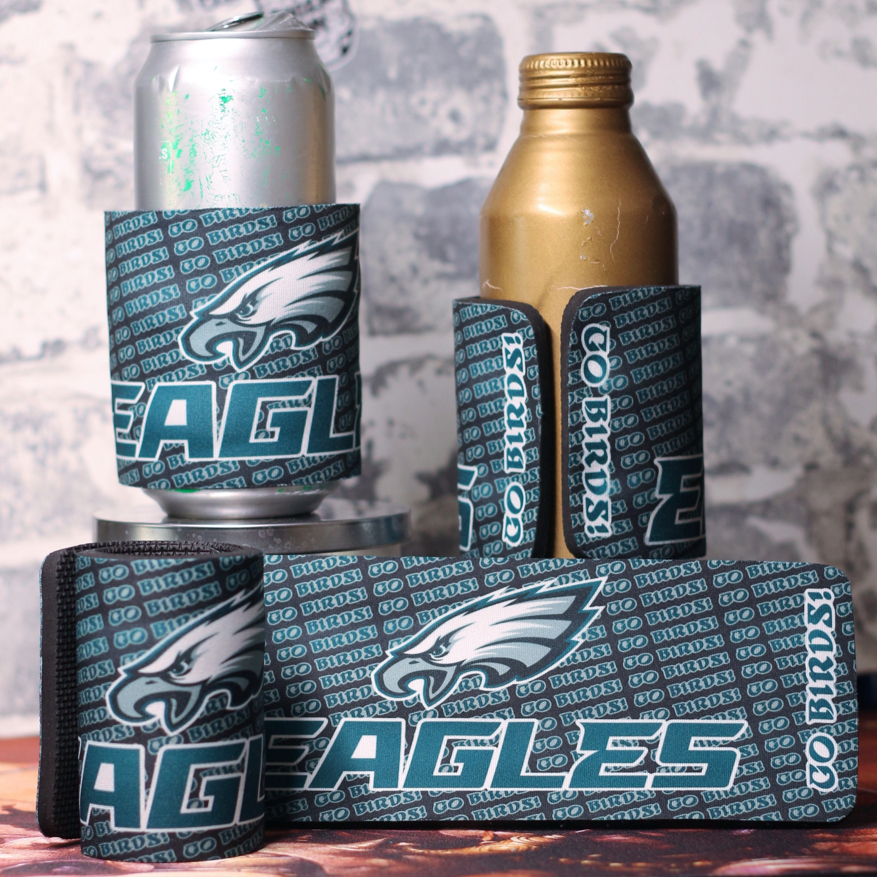 PHILADELPHIA EAGLES RETRO NO ONE LIKES US BEER KOOZIE - Bucks County  Baseball Co.