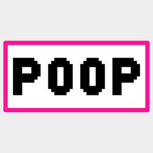 Four Letter Words | POOP grid template pattern for Crochet, Knitting, Cross Stitch, Patchwork & more!