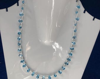 Natural Blue Topaz Beads Pear Shape Faceted Gemstone Beads (AAA) Sky Colour Gem
