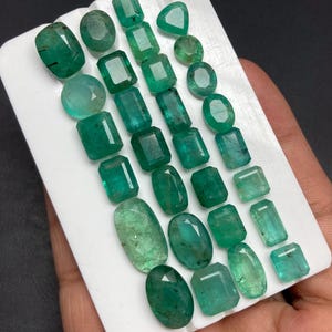 Zambian Emerald, Natural Emerald Precious Gemstone Mix Shade From Zambian Origin Emerald For Making Jewellery