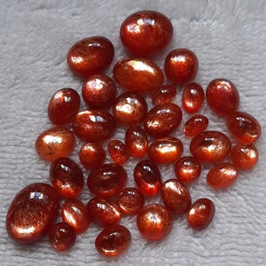 Top End Quality Natural Sunstone Multiflakes Rainbow Lattice Calibrated Gemstones Deep Top Cherry Colour Quality Lot