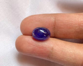 Solid Blue Tanzanite Oval Cabochon 5.20ct – Natural December Birthstone for Jewelry Making