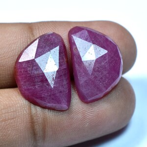 19 Carats 100% Natural Perfect Ruby Pair Unheated Pair Untreated Pair AAA Quality