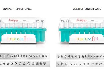 Clearance Sale ImpressArt 3mm JUNiPER UPPER/LOWER/NUMBERS Metal Letter Set, metal stamps, metal stamps, jewelry stamps, metal stamping tools