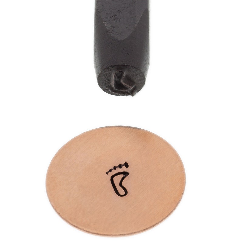 baby feet Eurotool 5mm or 10mm LEFT or RIGHT Jesus Footprints outlinesolid metal stamps metal stamps Stamping Tools diy jewelry stamps