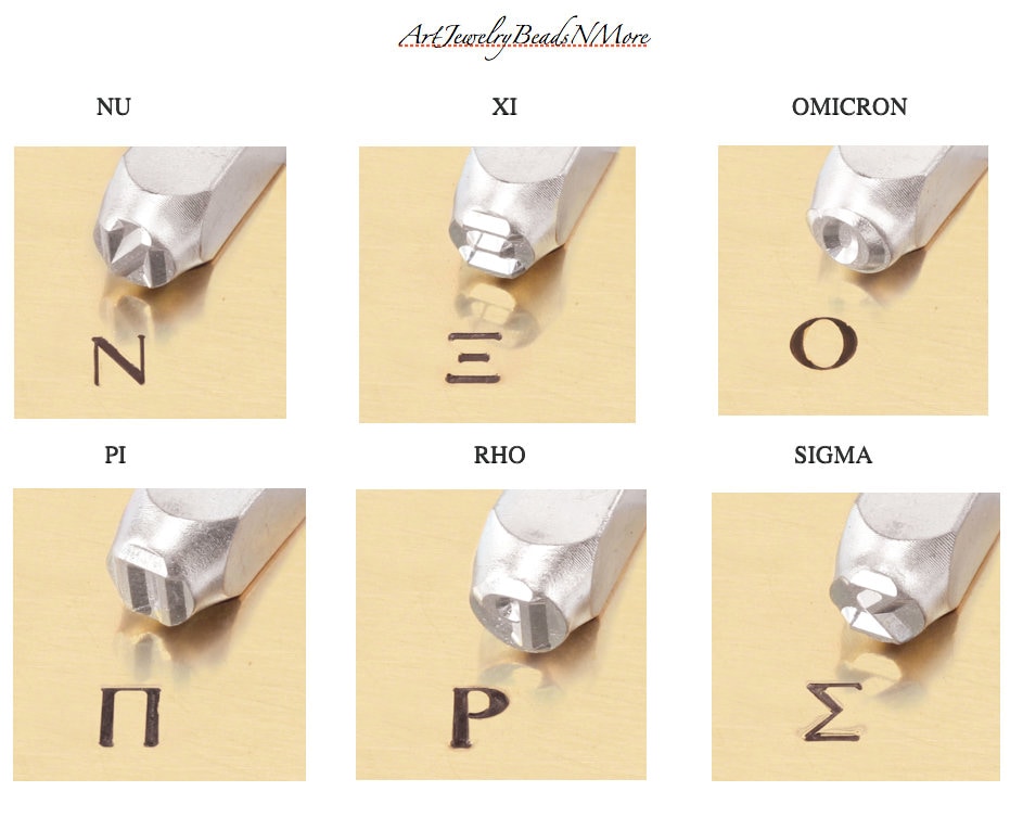Impressart GREEK LETTERS Alpha Beta Gamma Delta Epsilon Zeta Eta Theta
