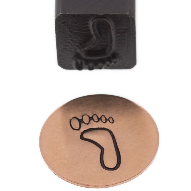 baby feet Eurotool 5mm or 10mm LEFT or RIGHT Jesus Footprints outlinesolid metal stamps metal stamps Stamping Tools diy jewelry stamps