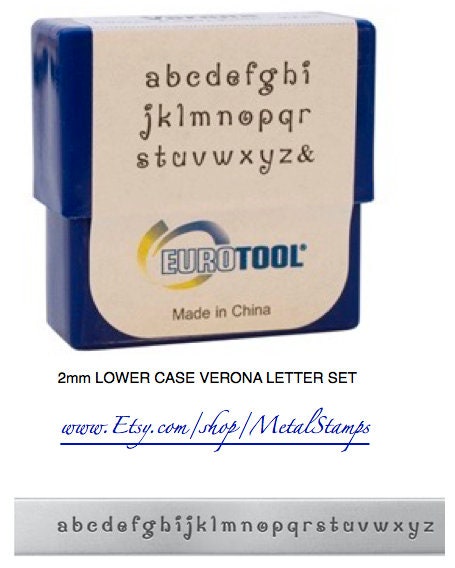 28 Piece Metal Punch Stamp Set Lowercase Letter Stamp Set 