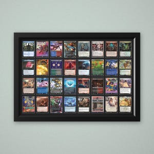 32 Trading Card Frame | 99% UV Protection | Pokemon, MTG, Yu-Gi-Oh!, Sports | Satin Black
