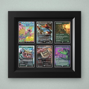 6 Trading Card Frame | 99% UV Protection | Pokemon, MTG, Yu-Gi-Oh!, Sports | Satin Black