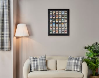 Marco para 36 cartas coleccionables / Pokémon, MTG, Yu-Gi-Oh!, Deportes / Protección UV / Madera dura negra satinada