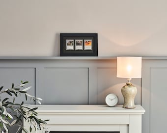 3 Sammelkarten-Rahmen | Alle Karten | UV-Schutz | Satin Schwarzes Hartholz