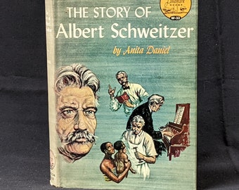 The Story of Albert Schweitzer, World Landmark Book W-33, Children’s Vintage History Biography, Contains Illustrations and Photography
