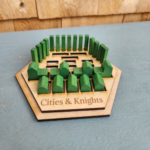 Cities and Knights Game Piece Holder: Custom Engraved Organizer