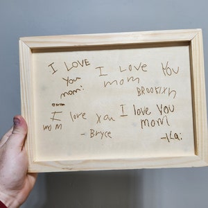 Engraved Handwriting |Handwriting Gift | Custom Handwriting Sign | Family Keepsake | Passed Loved | Moms Handwriting | Childs Handwriting |