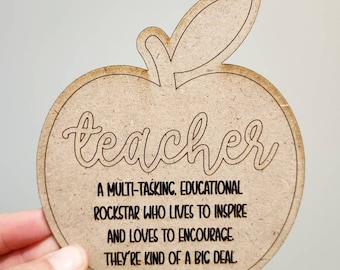 Wooden Apple Teacher Appreciation Gift