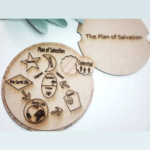 Plan of Salvation puzzle- missionary- Jesus Christ- mission- wooden puzzle- heaven- missionary tools- mission call-family- church-teach-lds
