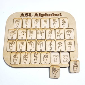 ASL Puzzle/ Sign Language / Kids Learning Puzzle/ Learning/ Teaching ASL
